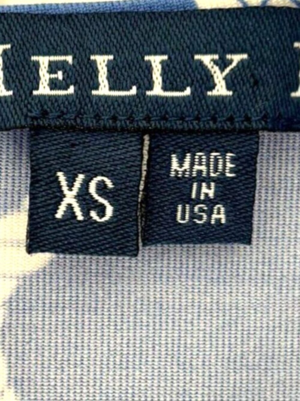 Melly M Nautical Rope Print Dress XS Blue White Preppy Coastal Shift 3/4 Sleeve - Picture 3 of 5